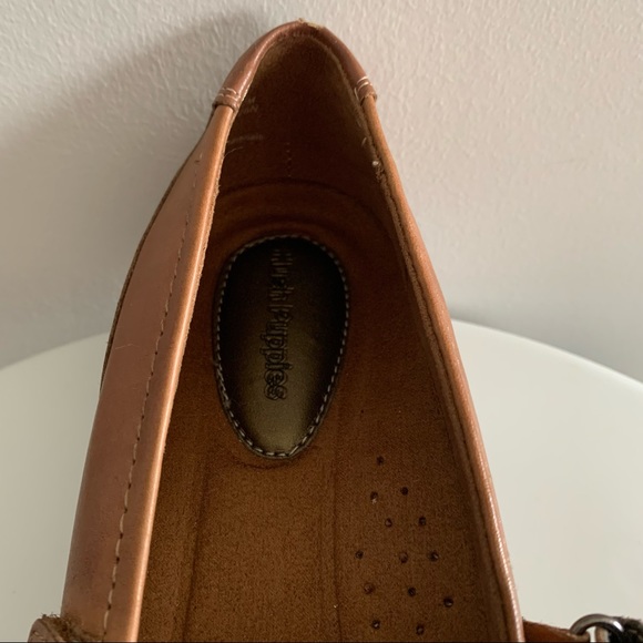 Hush Puppies Epic - Tan Leather Mary Jane Wedge - Size 8.5M - Picture 10 of 15